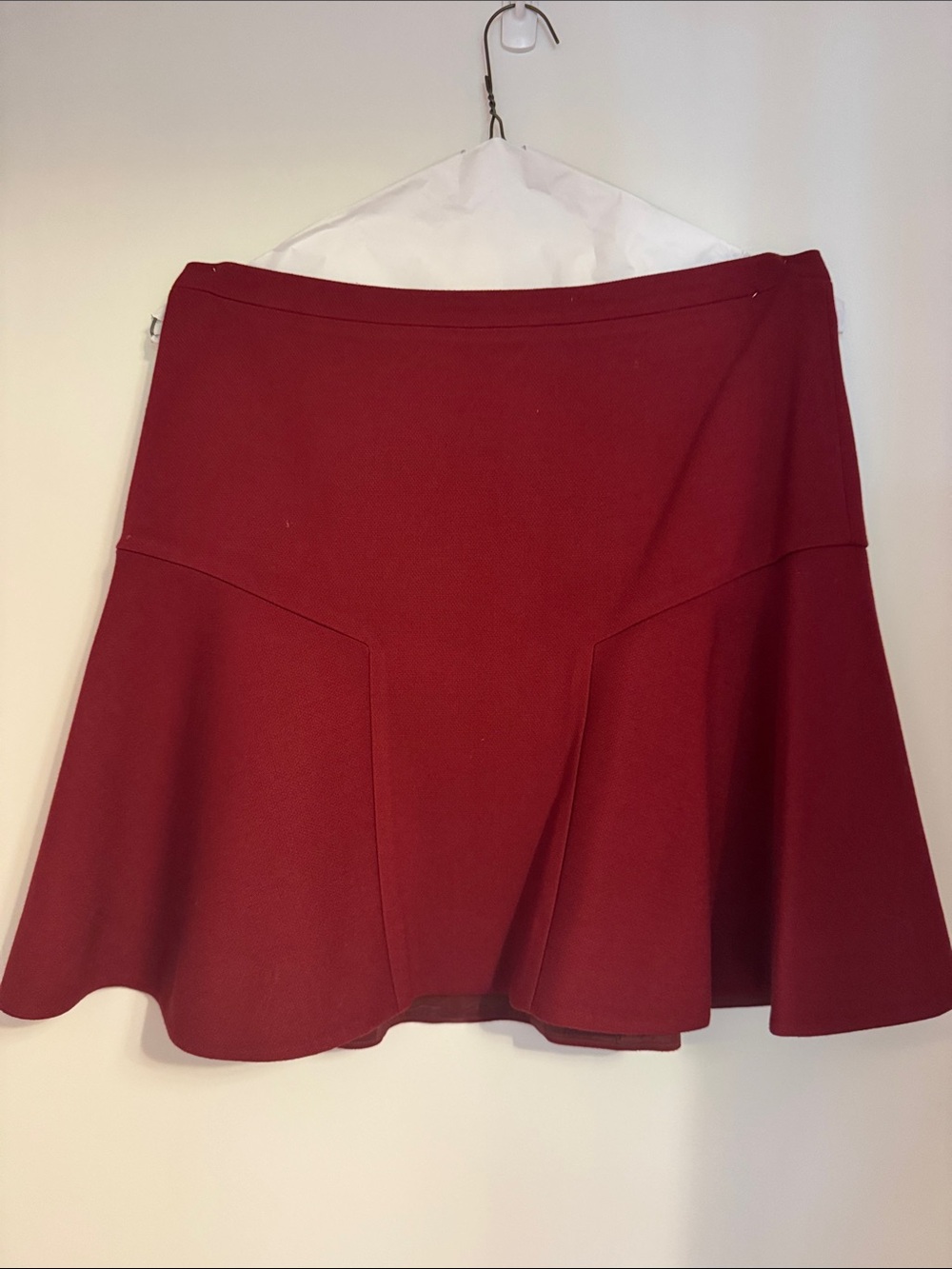 J. Crew Women's Flared Mini Skirt in Deep Wine